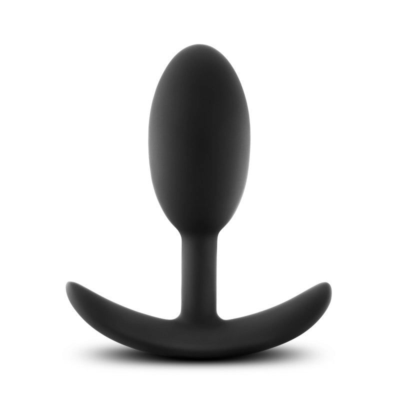 Anal Adventures Platinum Vibra Slim Plug Black 10.1 Cm Butt Plug With Internal Ball