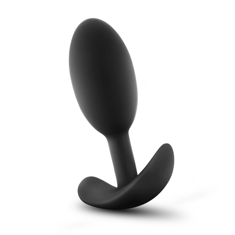 Anal Adventures Platinum Vibra Slim Plug Black 10.1 Cm Butt Plug With Internal Ball