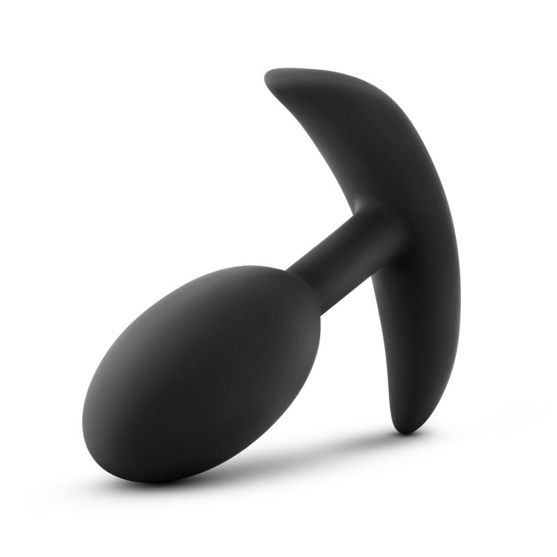 Anal Adventures Platinum Vibra Slim Plug Black 10.1 Cm Butt Plug With Internal Ball
