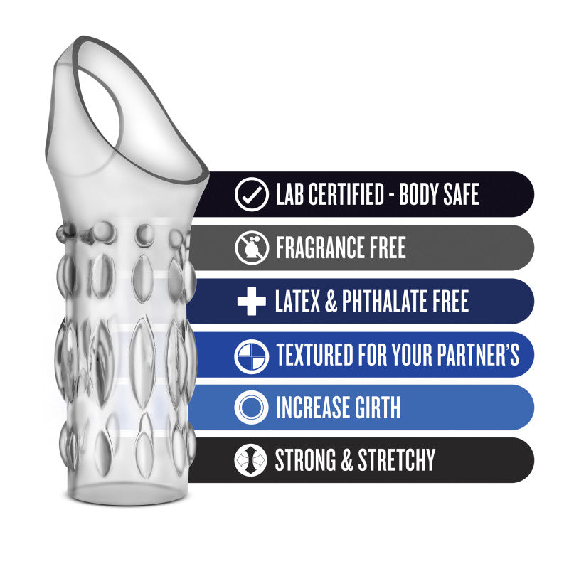 Performance Studded Sleeve Ring Clear Clear Penis Sleeve