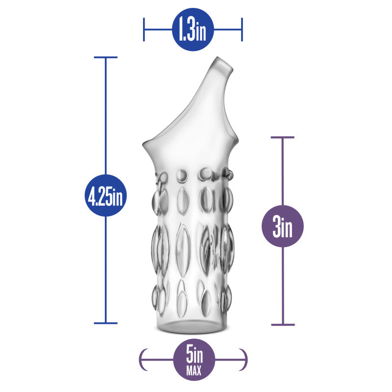 Performance Studded Sleeve Ring Clear Clear Penis Sleeve