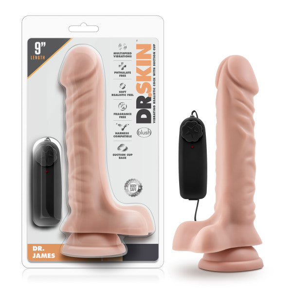 Dr. Skin Dr. James Flesh 22.9 Cm (9'') Vibrating Dong