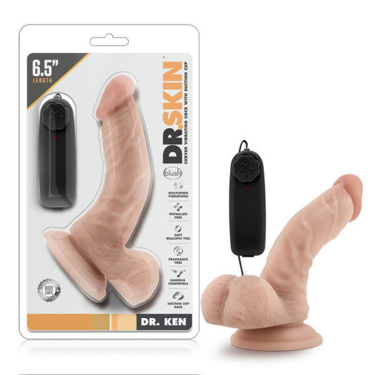 Dr. Skin Dr. Ken Flesh 16.5 Cm (6.5'') Vibrating Dong