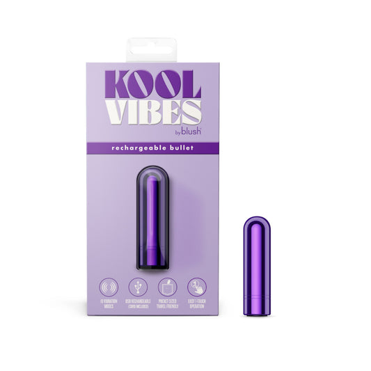 Kool Vibes Rechargeable Mini Bullet Grape Purple 6.4 Cm Usb Rechargeable Bullet