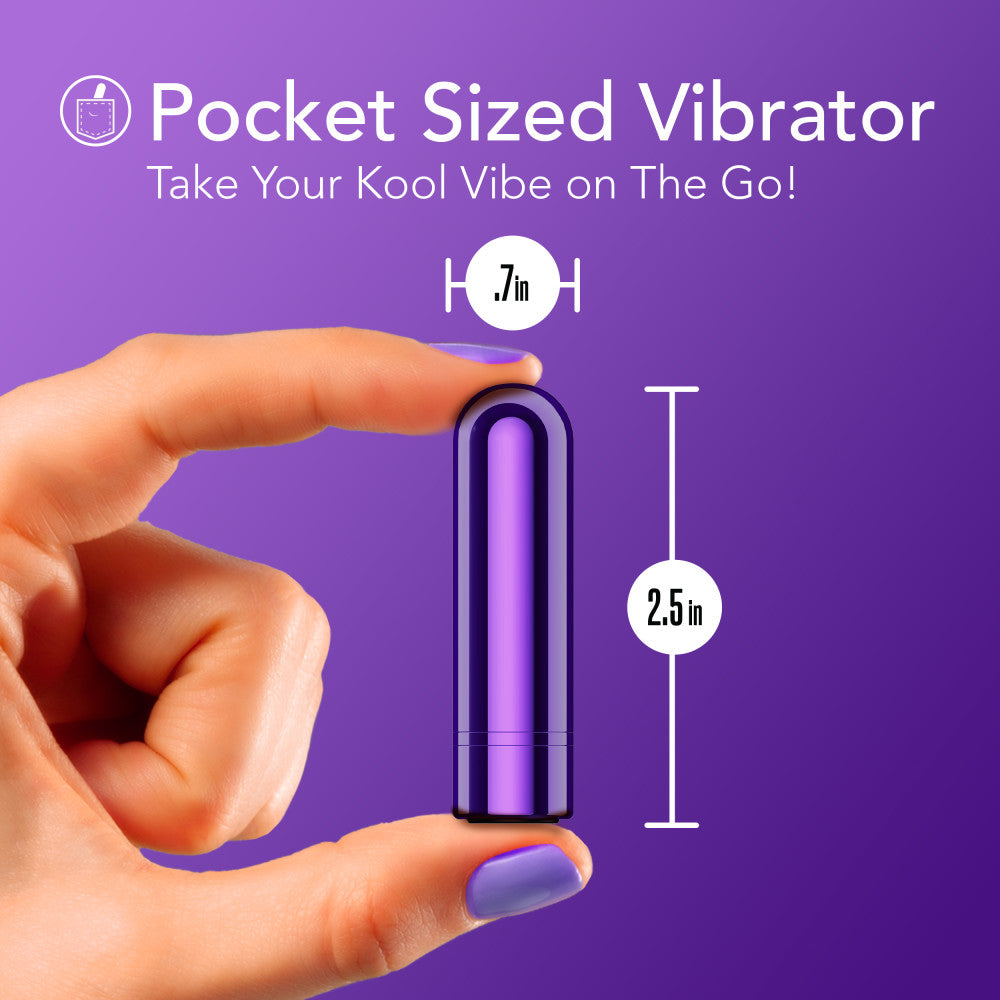 Kool Vibes Rechargeable Mini Bullet Grape Purple 6.4 Cm Usb Rechargeable Bullet