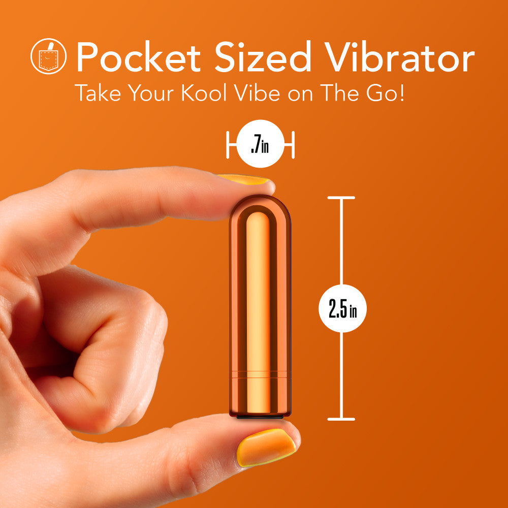 Kool Vibes Rechargeable Mini Bullet Tangerine Orange 6.4 Cm Usb Rechargeable Bullet