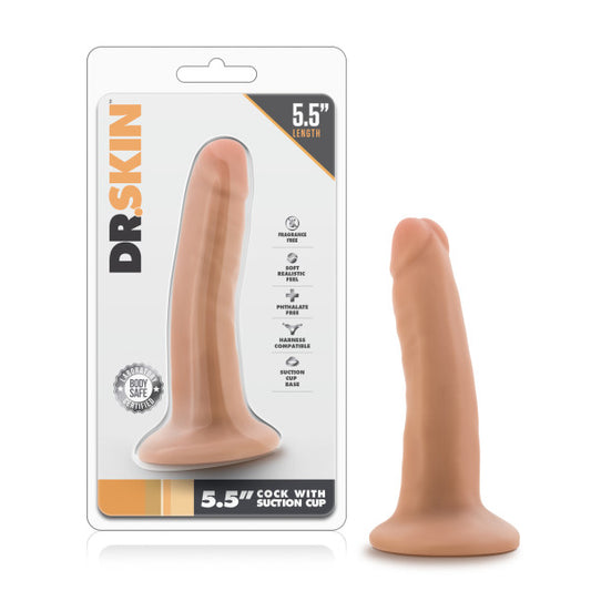 Dr. Skin 5.5'' Cock With Suction Cup Flesh 14 Cm (5.5'') Dong