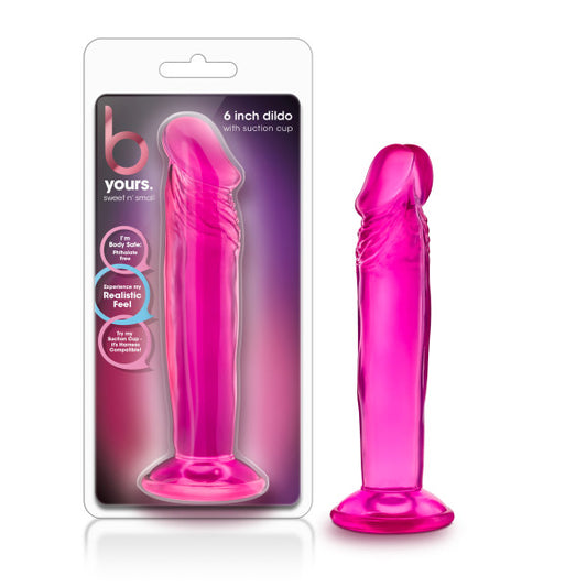 B Yours Sweet N Small 6'' Dildo Pink 15.2 Cm Dong