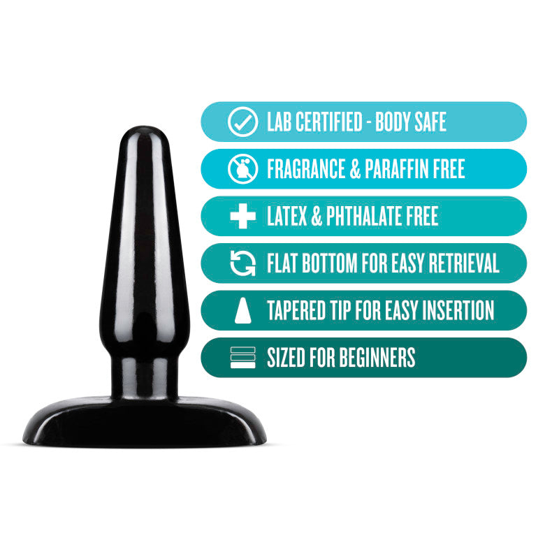 Anal Adventures Basic Anal Plug Small Black 10.8 Cm Butt Plug