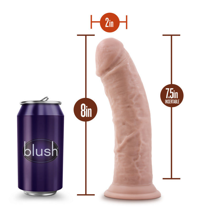 Dr. Skin Plus 8'' Thick Posable Dildo Flesh 20.3 Cm Poseable Dong