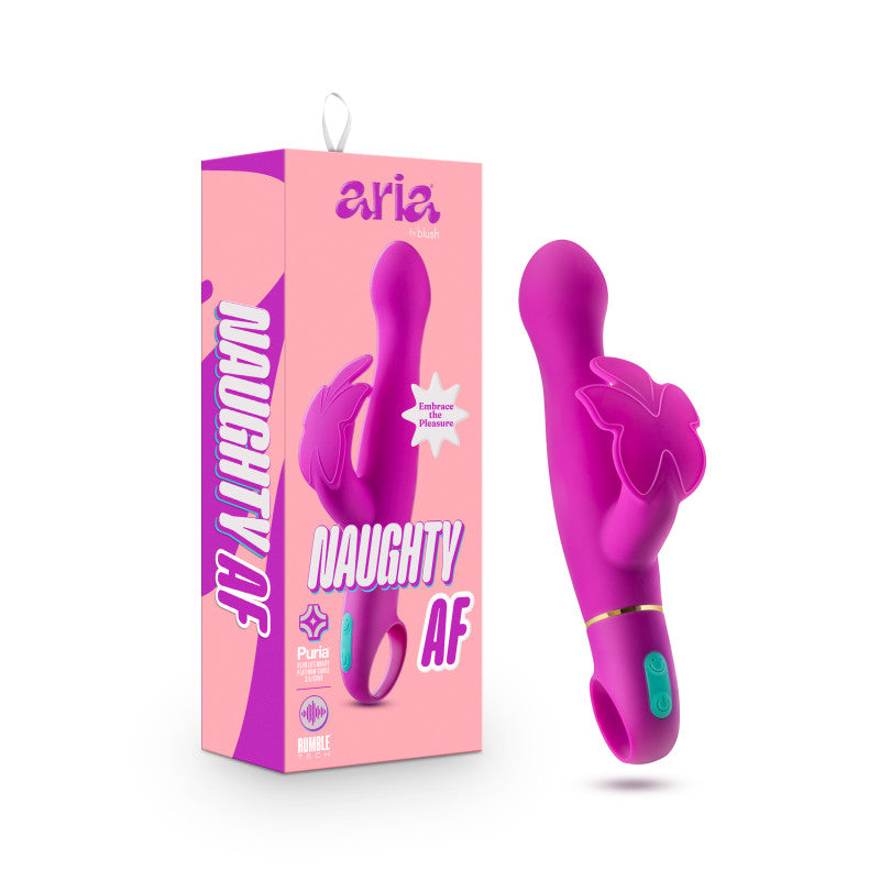 Aria Naughty Af Plum 18.4 Cm Butterfly Vibrator