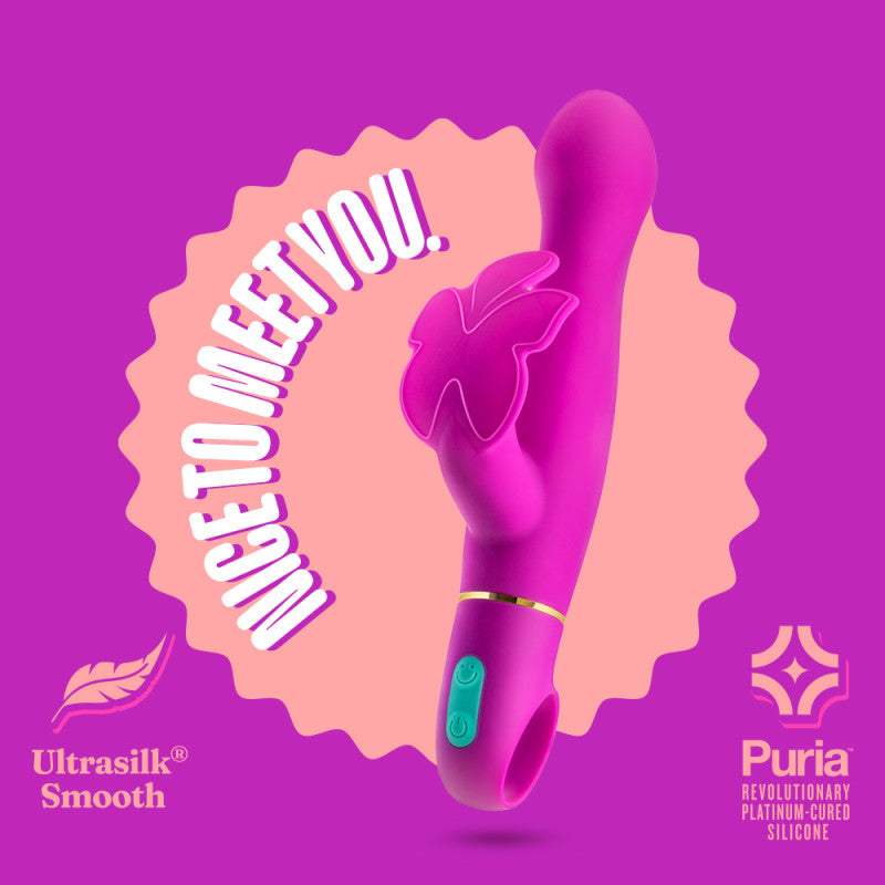 Aria Naughty Af Plum 18.4 Cm Butterfly Vibrator