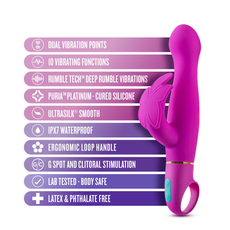 Aria Naughty Af Plum 18.4 Cm Butterfly Vibrator