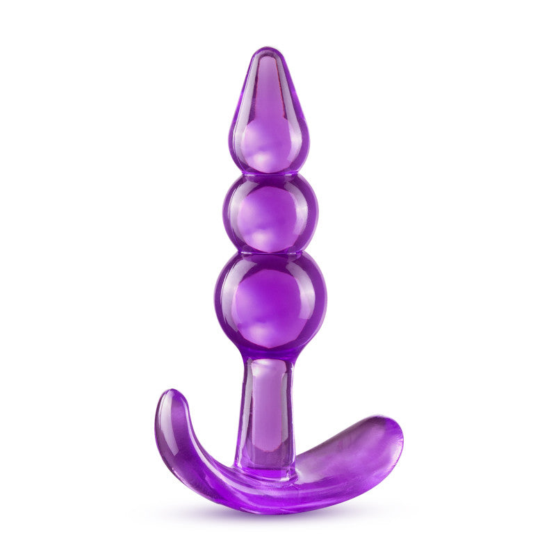 B Yours Triple Bead Anal Plug Purple 9.5 Cm Butt Plug
