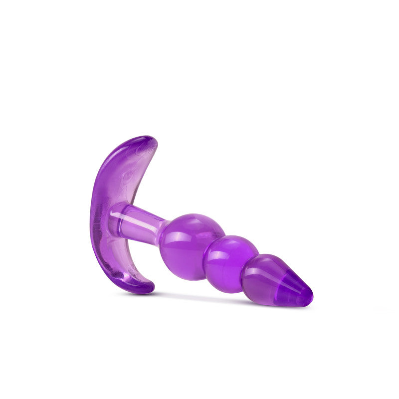 B Yours Triple Bead Anal Plug Purple 9.5 Cm Butt Plug