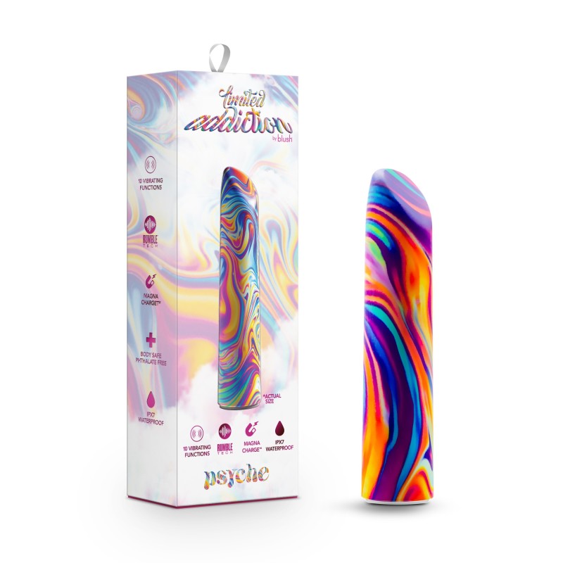Limited Addiction Psyche Power Vibe Rainbow 10.2 Cm Usb Rechargeable Bulet