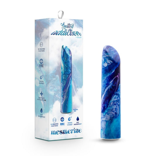 Limited Addiction Mesmerize Power Vibe Azure Blue 10.2 Cm Usb Rechargeable Bullet