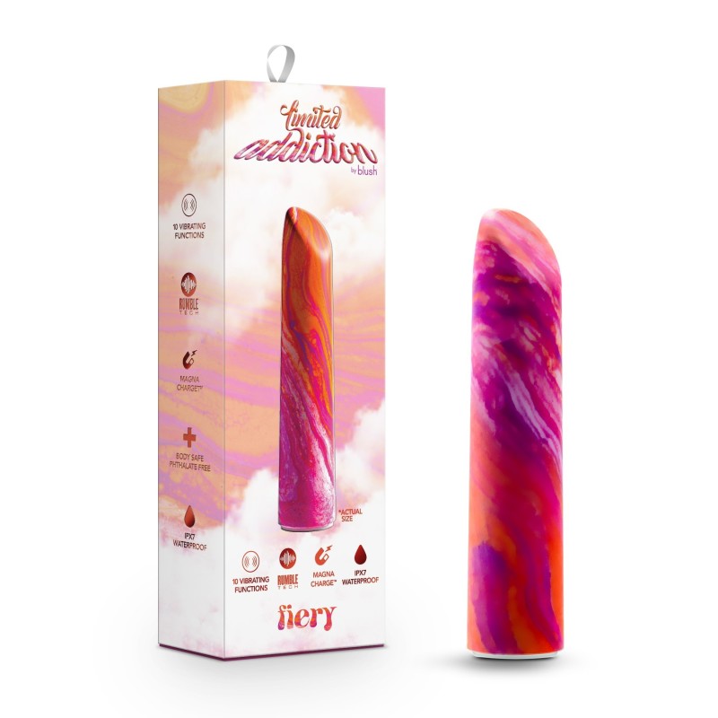 Limited Addiction Fiery Power Vibe Coral 10.2 Cm Usb Rechargeable Bullet