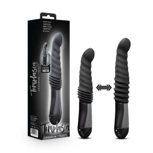 Temptasia Lazarus Thrusting Dildo Black 25.4 Cm Usb Rechargeable Thrusting Dildo