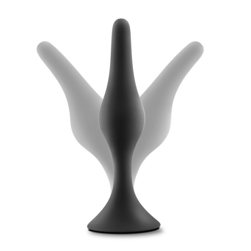 Anal Adventures Platinum Silicone Beginner Plug Kit Black Butt Plug Kit Set Of 3 Sizes
