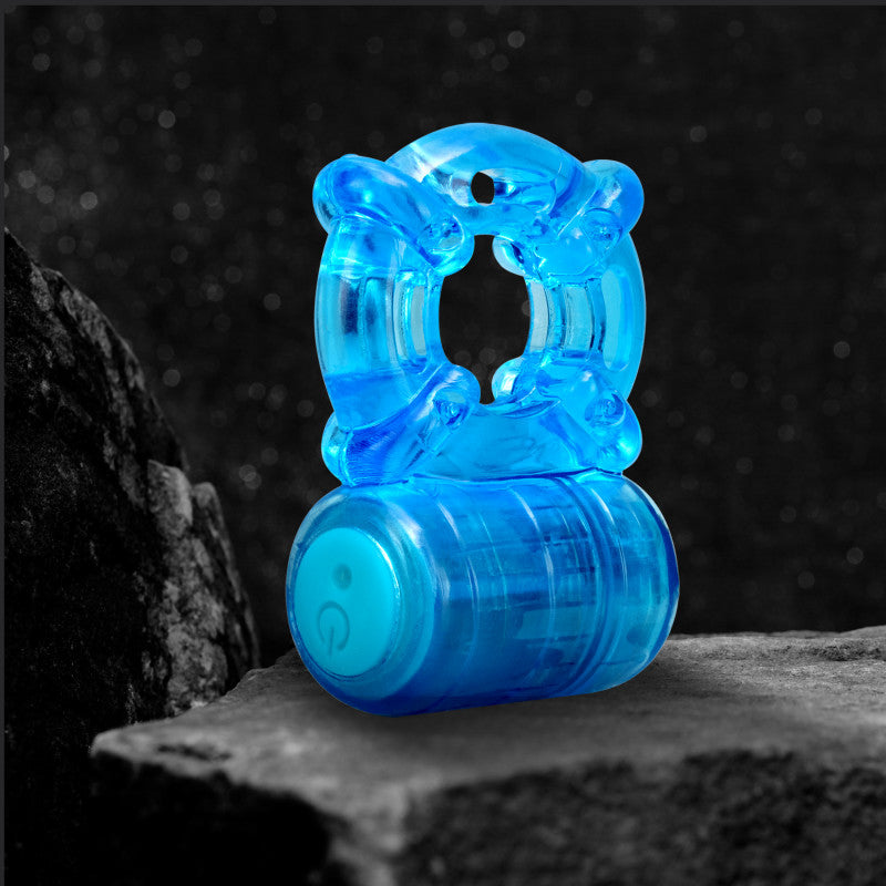 Stay Hard Rechargeable 5 Function Cock Ring Blue Usb Rechargeable Vibrating Cock Ring