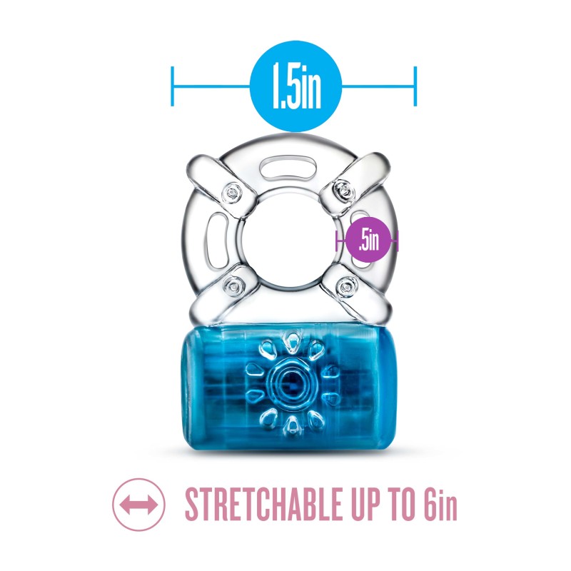 Play With Me Pleaser Rechargeable C Ring Blue Blue Rechargeable Cock Ring