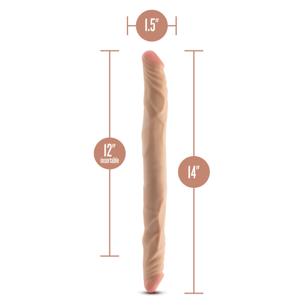 Dr. Skin Plus 14'' Posable Double Dong Flesh 35.5 Cm Double Dong