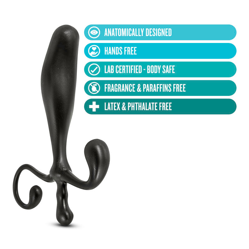 Anal Adventures Prostate Stimulator Black 12.7 Cm Prostate Massager