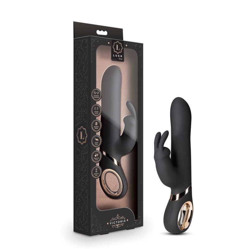 Lush Victoria Black 22.9 Cm (9'') Usb Rechargeable Rabbit Vibrator