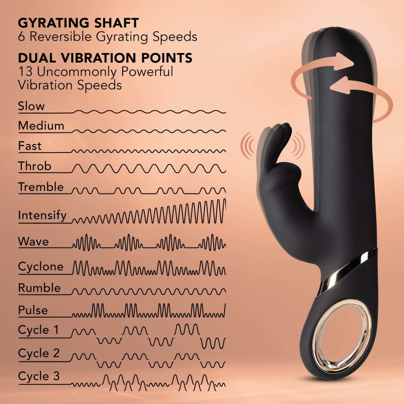 Lush Victoria Black 22.9 Cm (9'') Usb Rechargeable Rabbit Vibrator