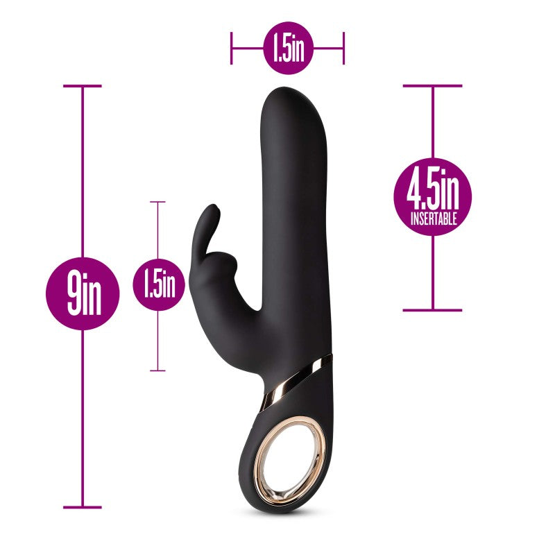 Lush Victoria Black 22.9 Cm (9'') Usb Rechargeable Rabbit Vibrator