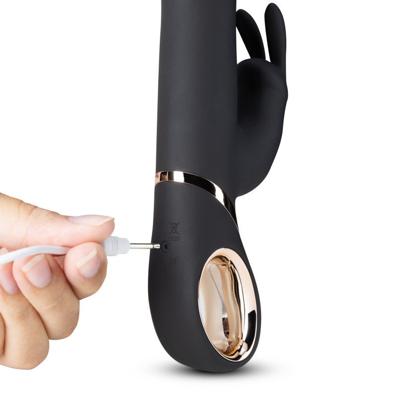 Lush Victoria Black 22.9 Cm (9'') Usb Rechargeable Rabbit Vibrator