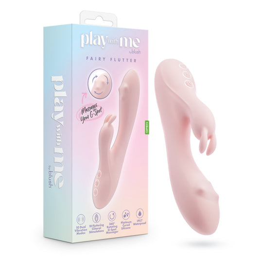 Play With Me Fairy Flutter Pink 19.7 Cm Usb Rechargeable Rabbit Vibrator