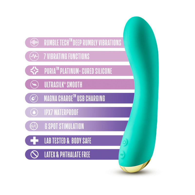 Aria Luscious Af Teal 17.8 Cm Usb Rechargeable Vibrator