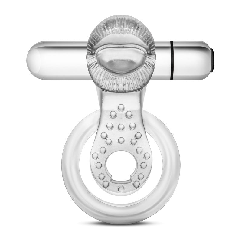 Stay Hard 10 Function Vibrating Tongue Ring Clear Vibrating Cock & Ball Ring