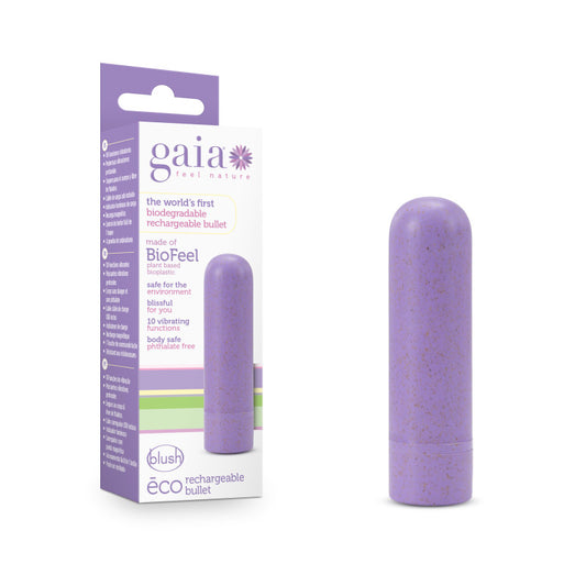 Gaia Eco Rechargeable Bullet Lilac Purple Usb Rechargeable Bullet