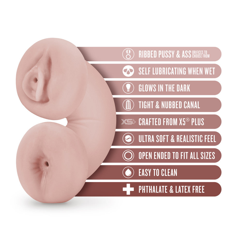 En Lust Tasha Glow In Dark Flesh Dual Ended Stroker