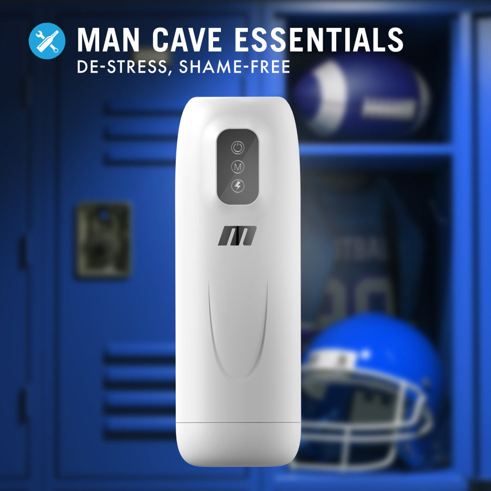 M For Men Robo Bator White Usb Rechargeable Vibrating Auto Stroker