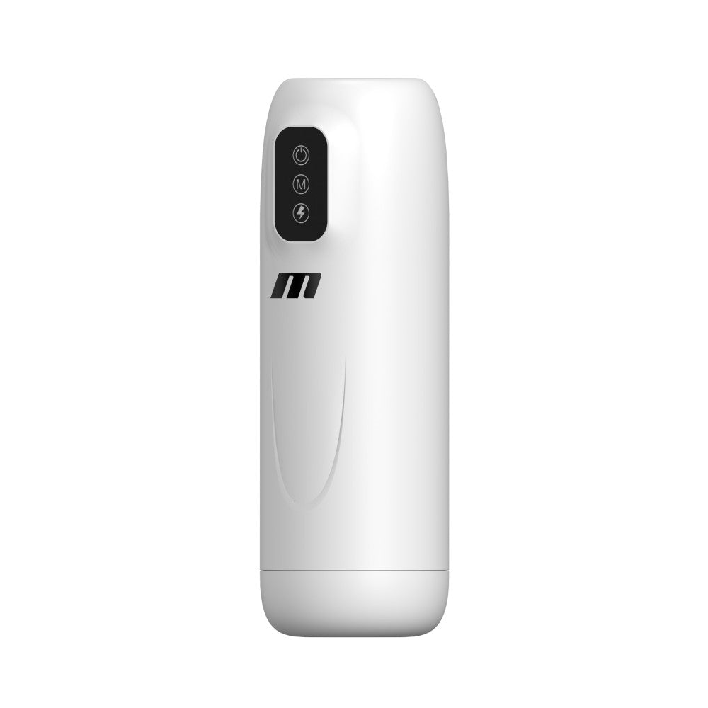 M For Men Robo Bator White Usb Rechargeable Vibrating Auto Stroker