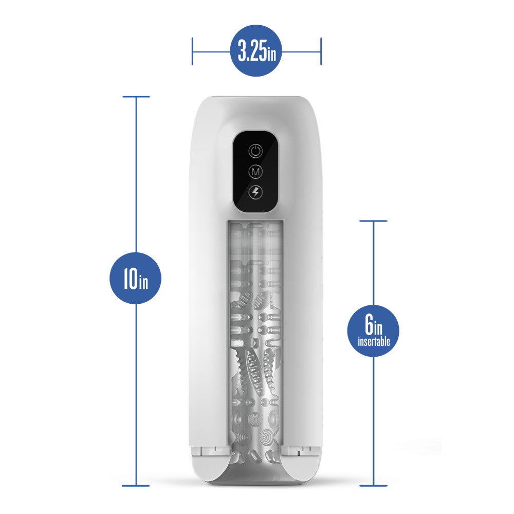 M For Men Robo Bator White Usb Rechargeable Vibrating Auto Stroker