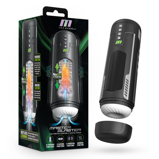 M For Men Master Blaster Usb Rechargeable Vibrating & Sucking Auto Stroker