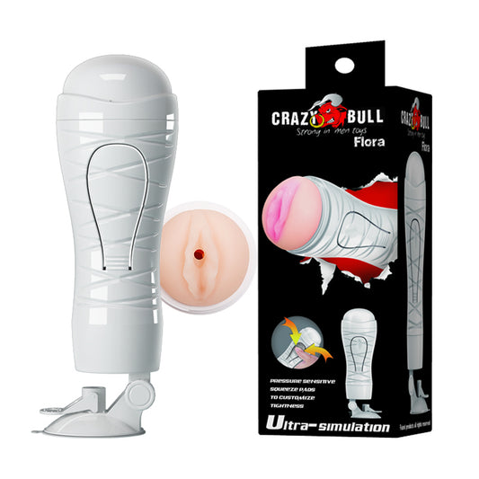Crazy Bull Flora Stroker Flesh Squeezable Vagina Stroker With Suction Base