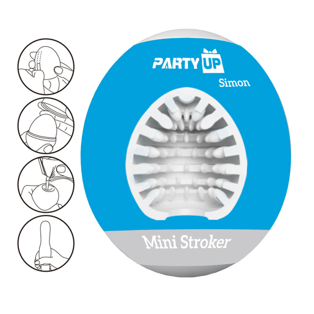 Party Up Simon Mini Stroker White Mini Stroker