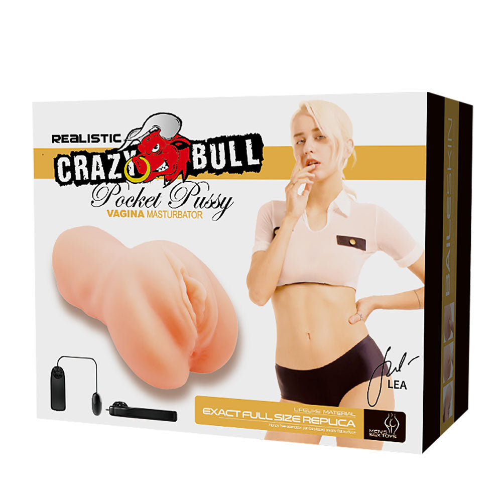 Crazy Bull Lea Vibrating Vagina Stroker Flesh Vibrating Vagina Stroker