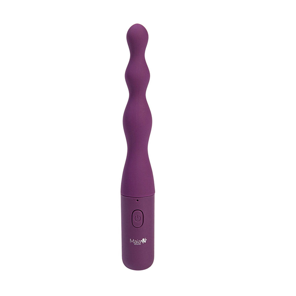 Maia Dani Purple 17.8 Cm Usb Rechargeable Beaded Vibrator