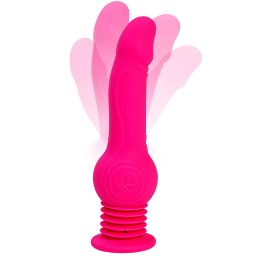 Maia Tegan Pink 23.6 Cm Usb Rechargeable Jumping Vibrating Dong With Remote