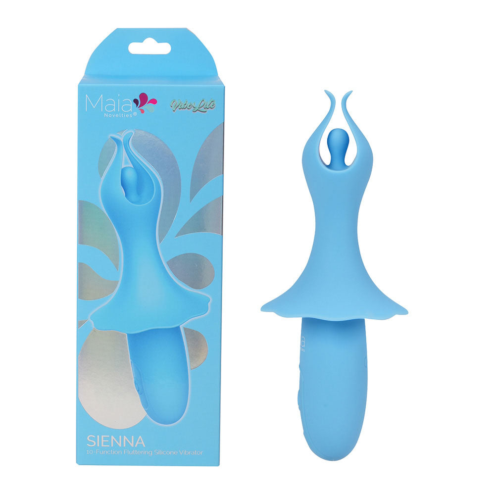 Maia Sienna Blue Blue 15.2 Cm Usb Rechargeable Fluttering Bullet