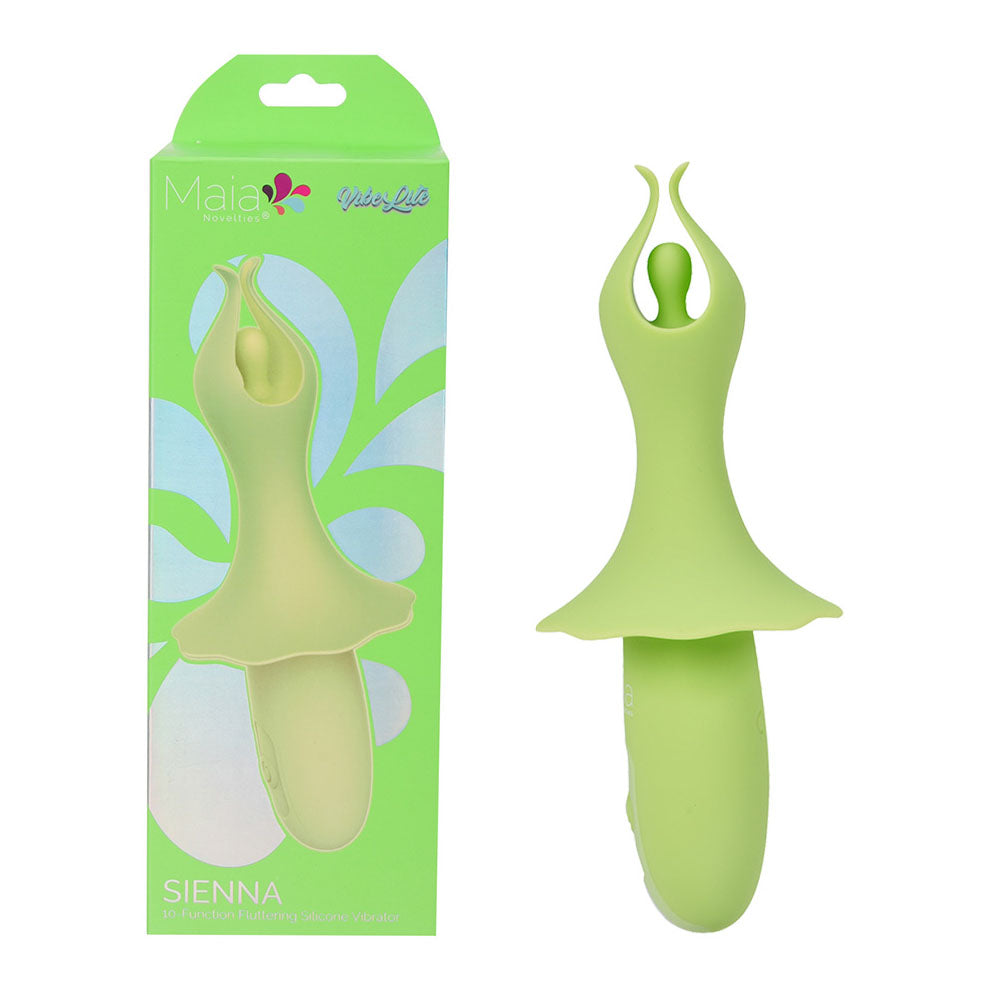 Maia Sienna Green Green 15.2 Cm Usb Rechargeable Fluttering Bullet
