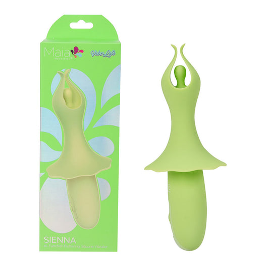 Maia Sienna Green Green 15.2 Cm Usb Rechargeable Fluttering Bullet
