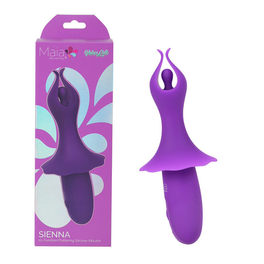 Maia Sienna Purple Purple 15.2 Cm Usb Rechargeable Fluttering Bullet